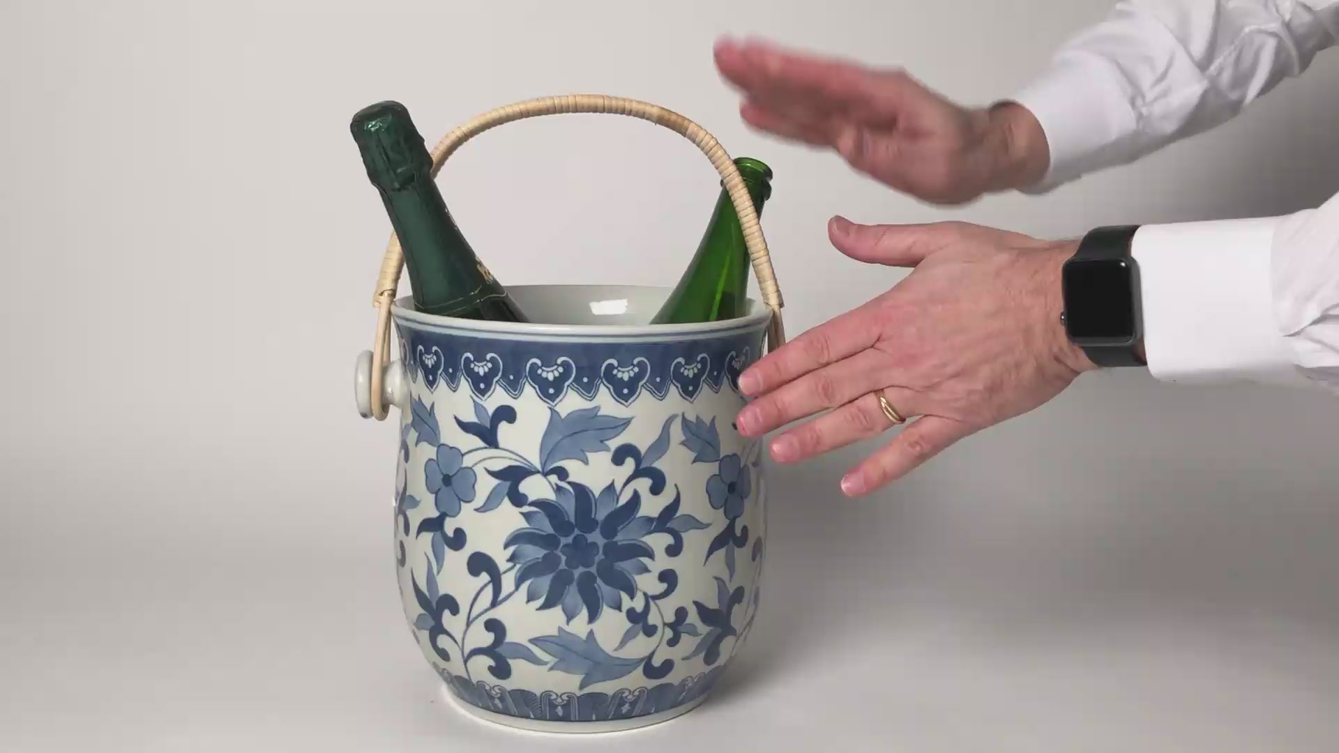 Load video: Canton Cooler Ice Bucket - Decorative Barware &amp; Entertaining Accessory