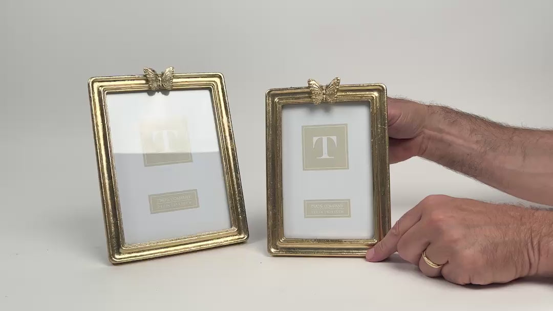 Load video: Frame - Golden Butterfly -       4”x6”