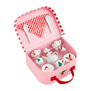 Seasonal - Children - Santa Tea Set - box opened with set displayed