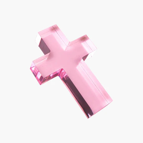 Inspirational - Boxed Cross - Pink Acrylic - Small