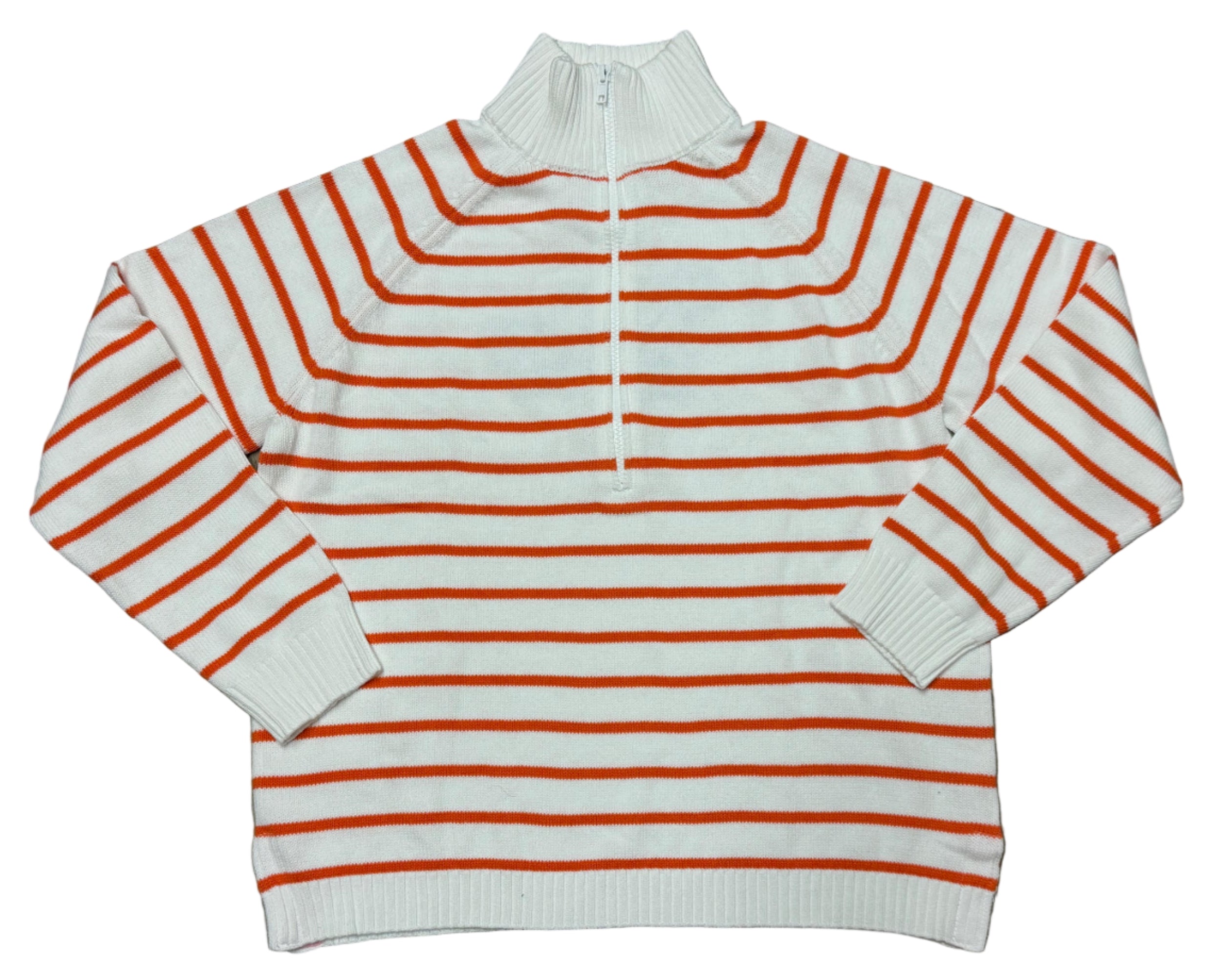 Gameday - Sweater - Half Zip Orange Stripe - XL