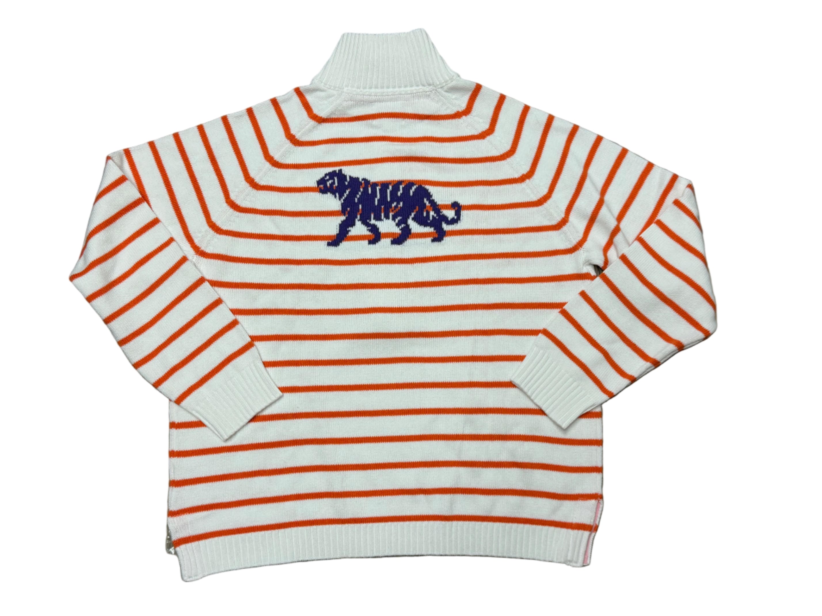 Gameday - Sweater - Half Zip Orange Stripe - XL