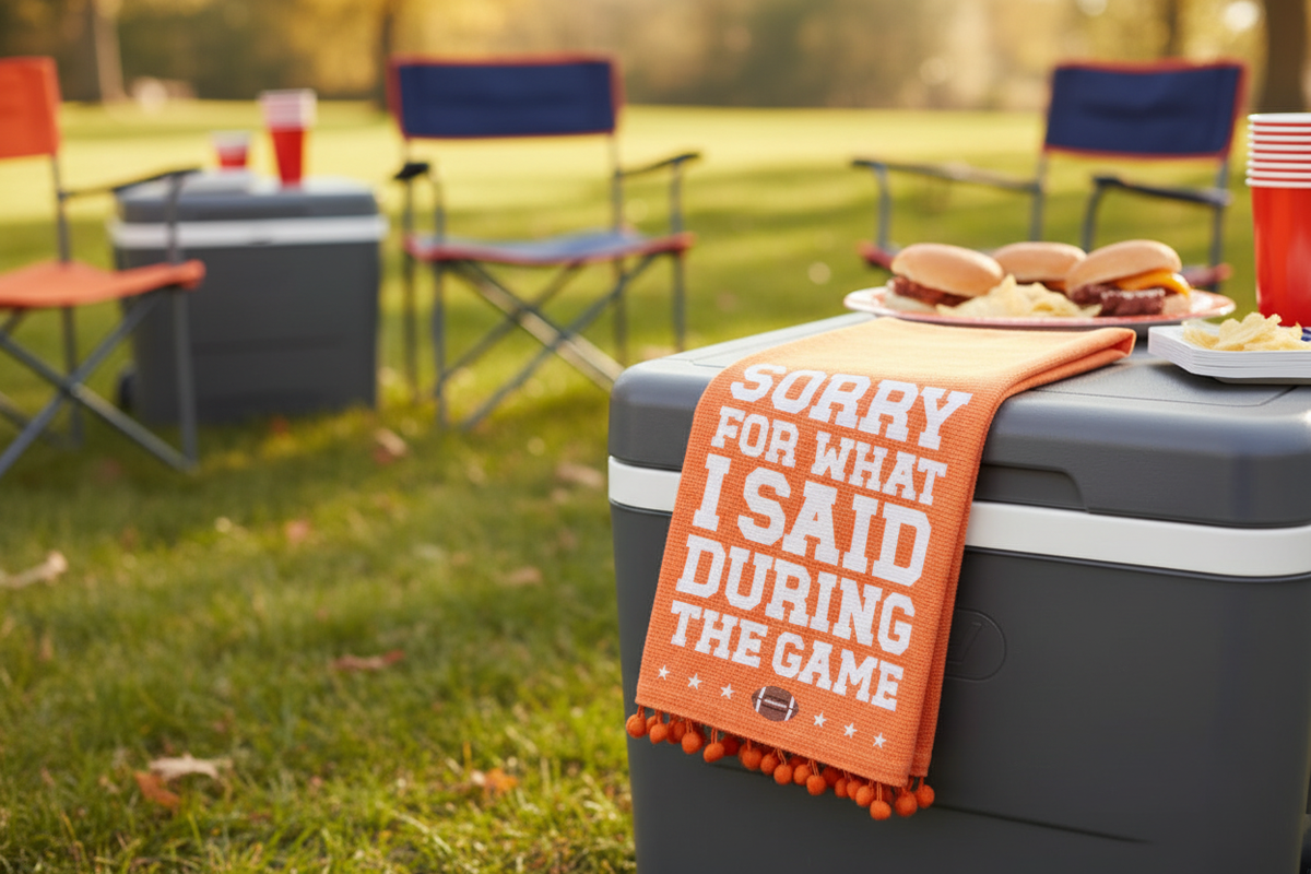 Tailgate tea towel lifestyle image