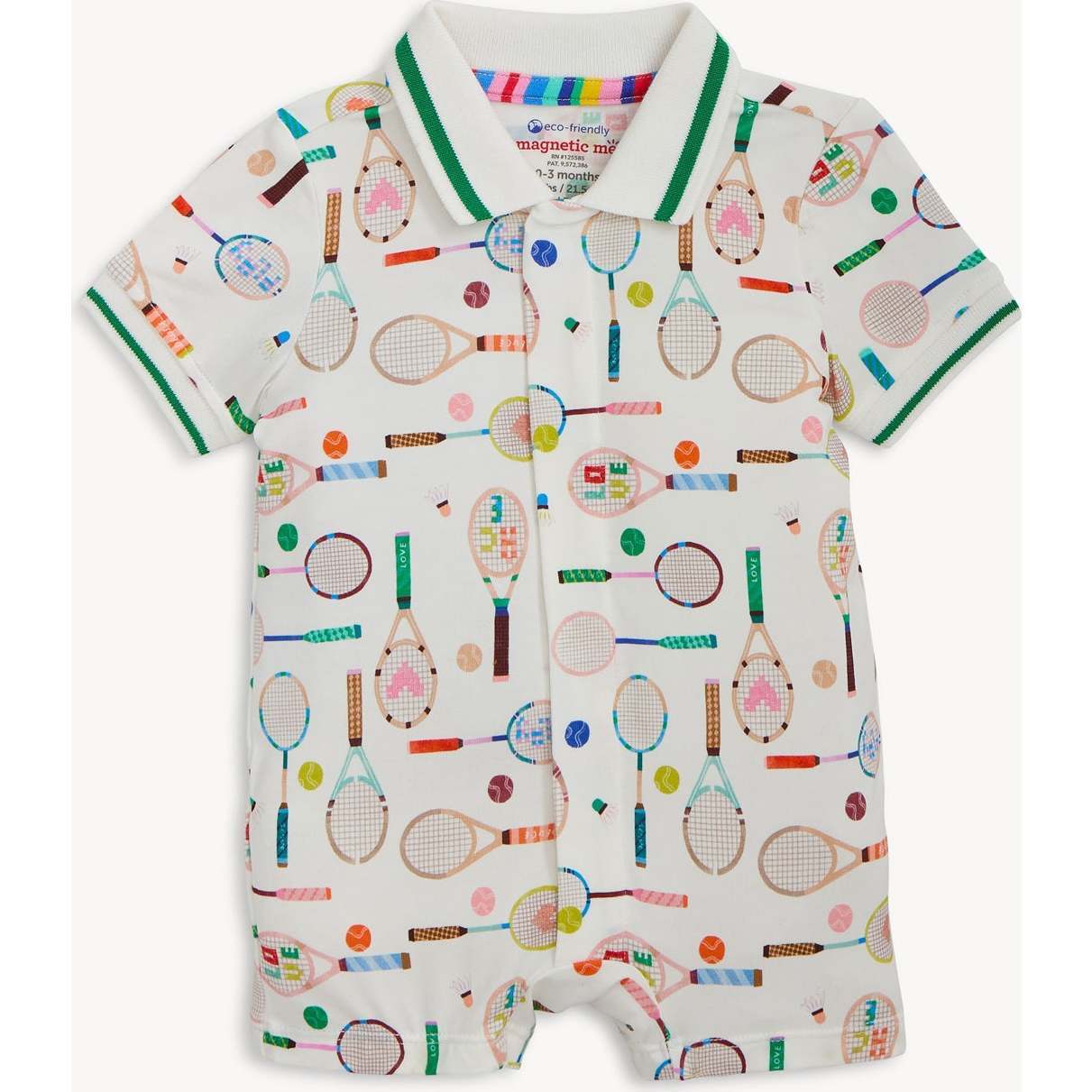 Children - Apparel - Love All - Magnetic Short Polo Romper