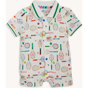 Children - Apparel - Love All - Magnetic Short Polo Romper