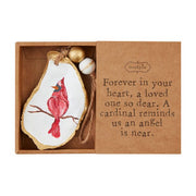 Seasonal - Ornament - Boxed laintex Cardinal Oyster Shell in a brown box 