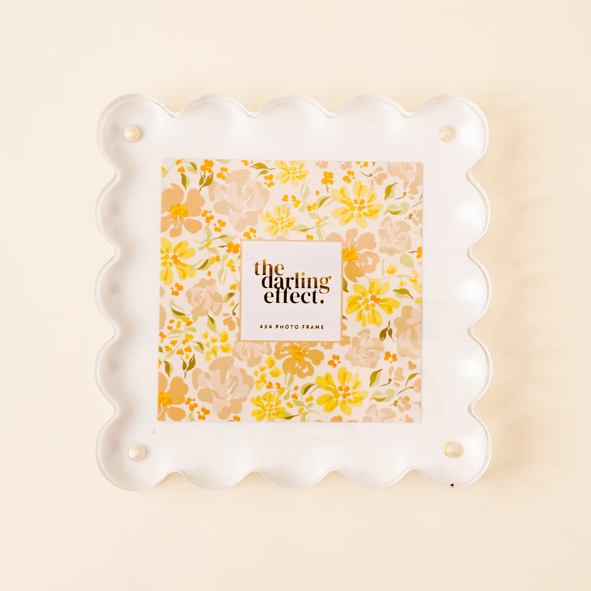Frame - Square Scalloped Acrylic - White