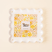 Frame - Square Scalloped Acrylic - White