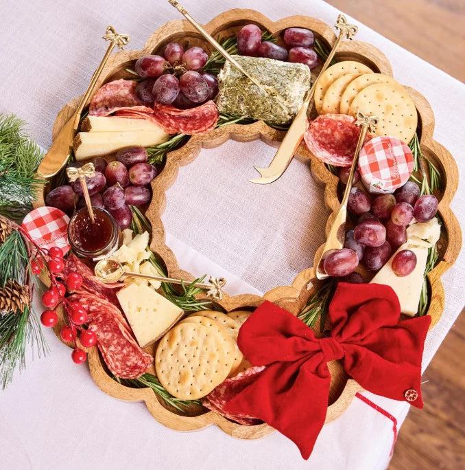 Red & Green Holiday Plaid Magnetic Bow - Wreath Board Accessory