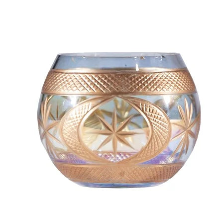 Seasonal - Votive Holder - Etched Glass With Snowflakes - 4 1/2”